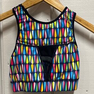 The Chestee Multicolor Geometric Sports Bra